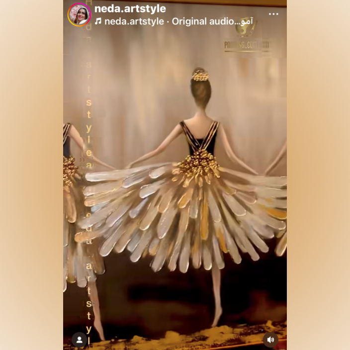 تابلو برجسته تکسچر ورق طلا